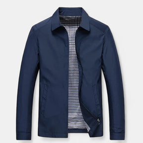 Bomber Jacket : Jack Heren Zwart - Moderne Bomberjack in Blauw van Pantino
