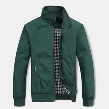Bomber Jacket : Jack Heren Zwart - Moderne Bomberjack in Groen van Pantino