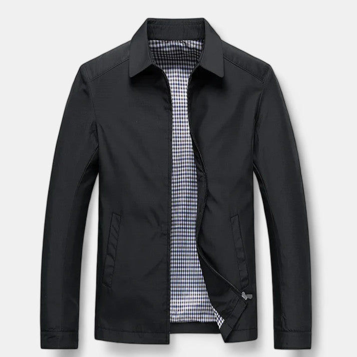 Bomber Jacket : Jack Heren Zwart - Moderne Bomberjack in Zwart van Pantino