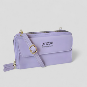 bags : EviBella - Compact Telefoontasje - Zwart in Paars van Pantino