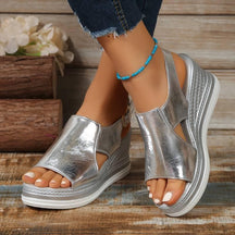 Sandals : Orthopedische Sandalen Dames - Zonnegoud - Comfortabel & Stijlvol in Grijs Madrid van Pantino