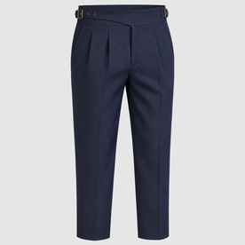 Pants : Zakelijke Stijl Zwart in Marineblauw van Pantinoshop
