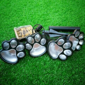 outdoor equipment : Paw Print Solar Lampjes Wit 4 Stuks - Tuin Pad Decoratie - Solar LED in van Pantino
