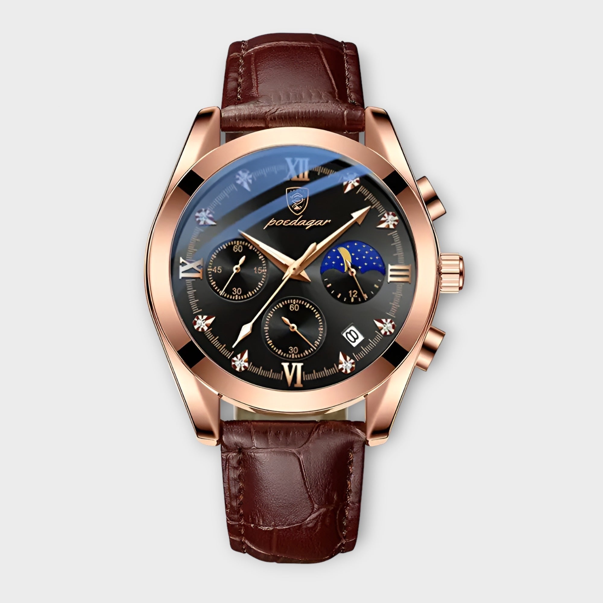 watches : Horloge Heren Bruin / Goud - PerdanaSwiss - Kwartshorloge voor in Bruin Goud van Pantino