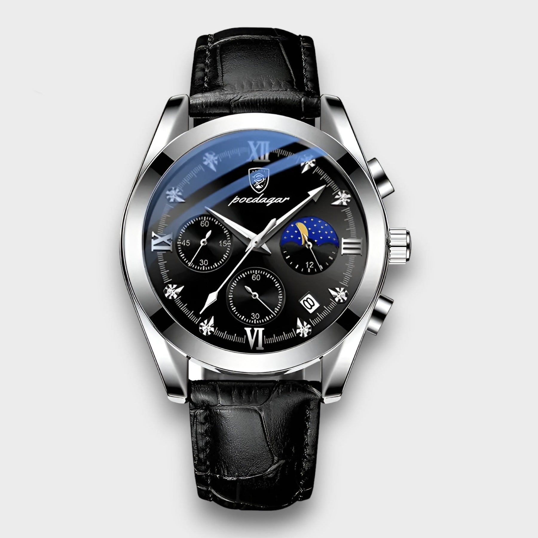 watches : Horloge Heren Bruin / Goud - PerdanaSwiss - Kwartshorloge voor in Zilver Zwart van Pantino
