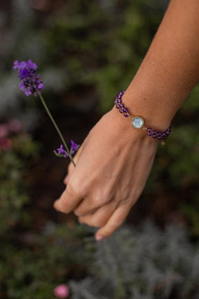 Bracelet : Armband Paars - HealWithin Amethist Helende in van Pantino
