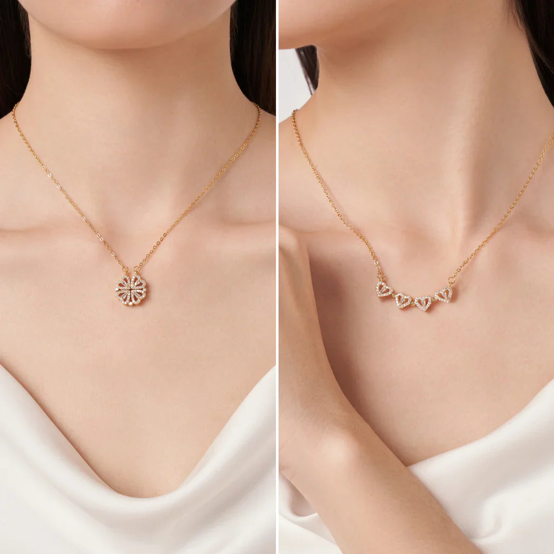 Necklace : Ketting Dames Goud - Magische "Lucky Heart" in van Pantino
