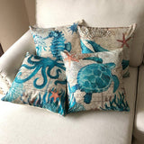 Housses de coussin imprimées thème Océan