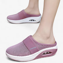 Slippers : Slippers Dames Zwart - Ademend Comfortabele Mesh in Roze van Pantino