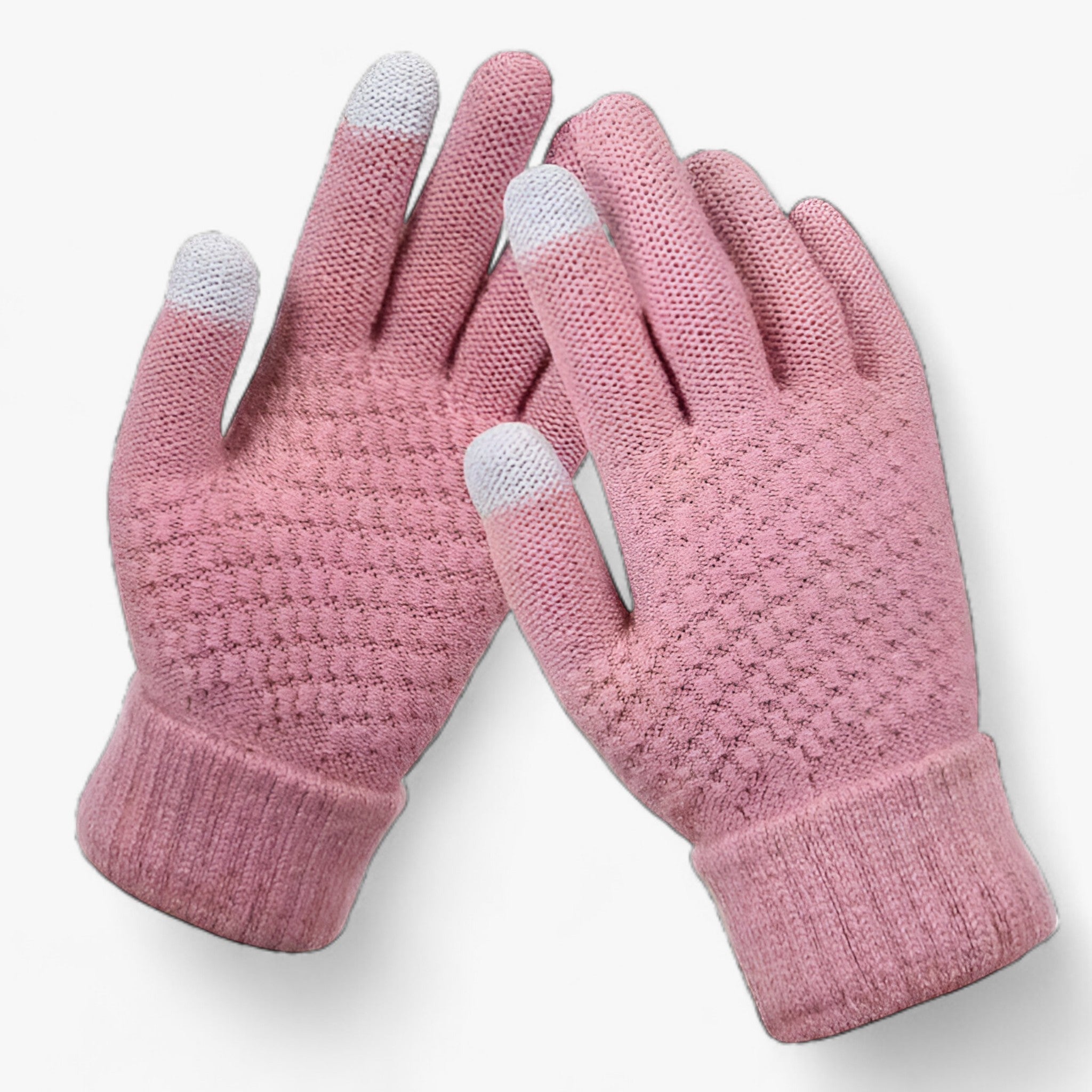 Gloves : Handschoenen Grijs - CozyFlex - Warme Winter Touchscreen in Roze van Pantino