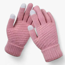 Gloves : Handschoenen Grijs - CozyFlex - Warme Winter Touchscreen in Roze van Pantino