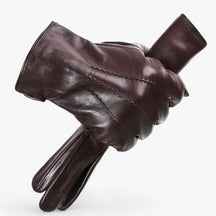 Gloves : Handschoenen Zwart - RippleWarm - Schapenvacht Winter in Donkerbruin van Pantino