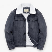 Jacket : Katoenen Jas voor Heren - Ultieme Winterwarmte - Grijs in Grijs van Pantino