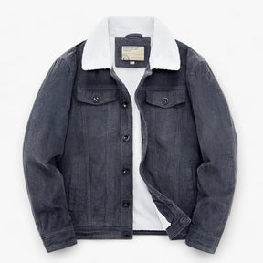 Jacket : Katoenen Jas voor Heren - Ultieme Winterwarmte - Grijs in Grijs van Pantino