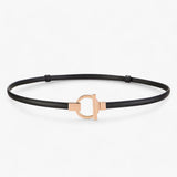 Ceinture élégante pour femmes - Ajustement sûr avec boucle dorée - Rouge