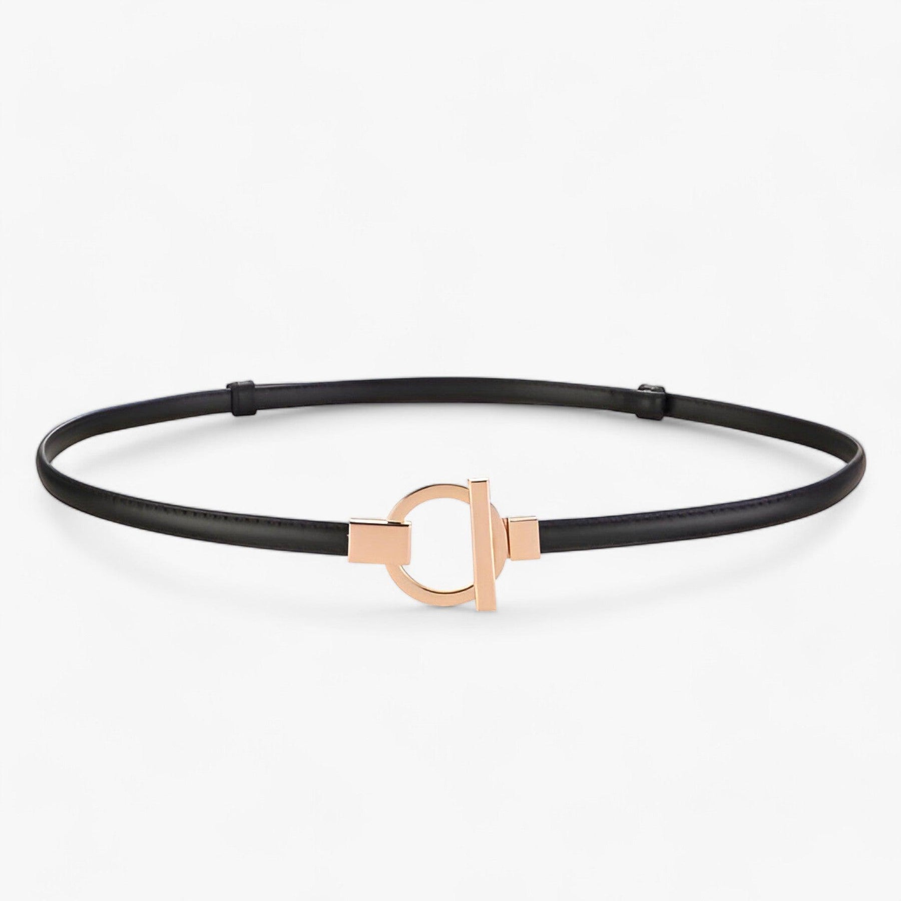 Belt : Elegante Riem Dames - Veilige Pasvorm met Gouden Gesp - Rood in van Pantino