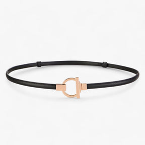 Belt : Elegante Riem Dames - Veilige Pasvorm met Gouden Gesp - Rood in van Pantino