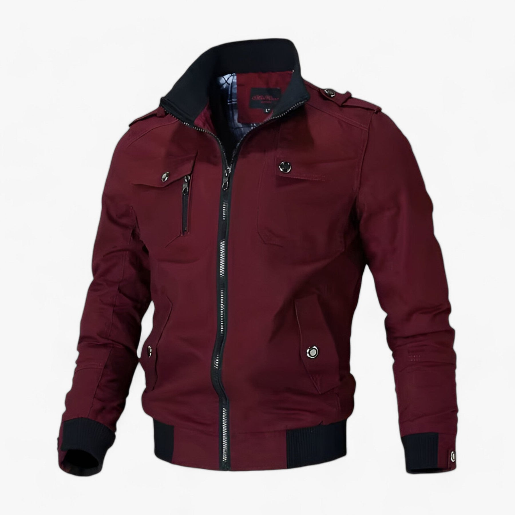 Bomber Jacket : Jack Heren - Bomberjack voor - Aangepaste Stijl in Rood van Pantino