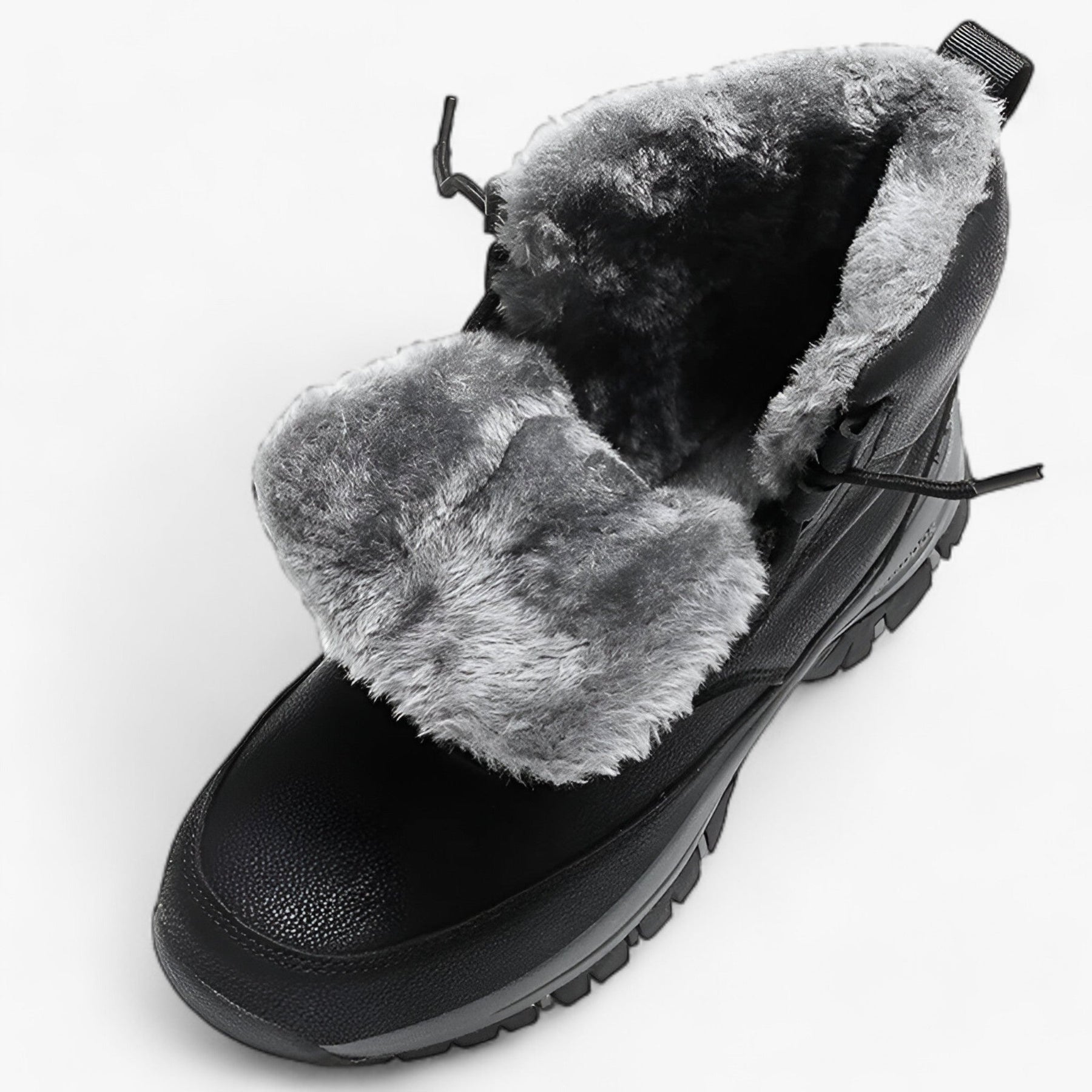 outdoor equipment : Waterproof Leren Sneeuwlaarzen - Ultra Warm en Praktisch voor Mannen - Zwart in van Pantino