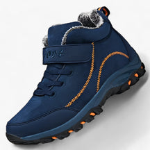 Boots : Hoge Laarzen van Waterproof Suede Heren - Warm en Antislip voor Wintercomfort - Zwart in Blauw van Pantino