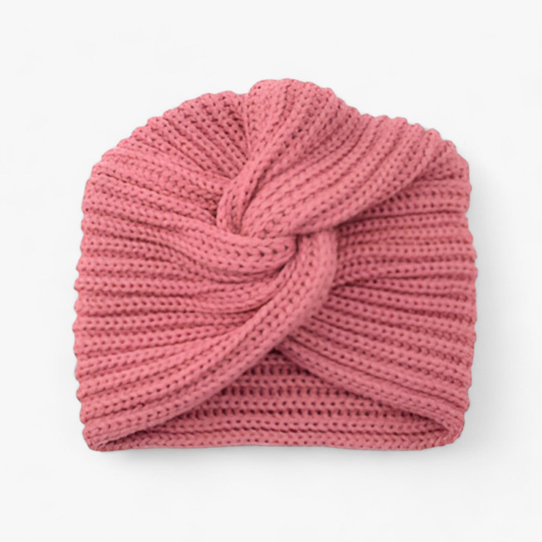 Turban Hat : Strickturban voor Dames - Elegante Comfort van Kasjmier - Zwart in Roze van Pantino