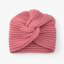 Turban Hat : Strickturban voor Dames - Elegante Comfort van Kasjmier - Zwart in Roze van Pantino