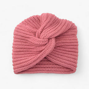 Turban Hat : Strickturban voor Dames - Elegante Comfort van Kasjmier - Zwart in Roze van Pantino