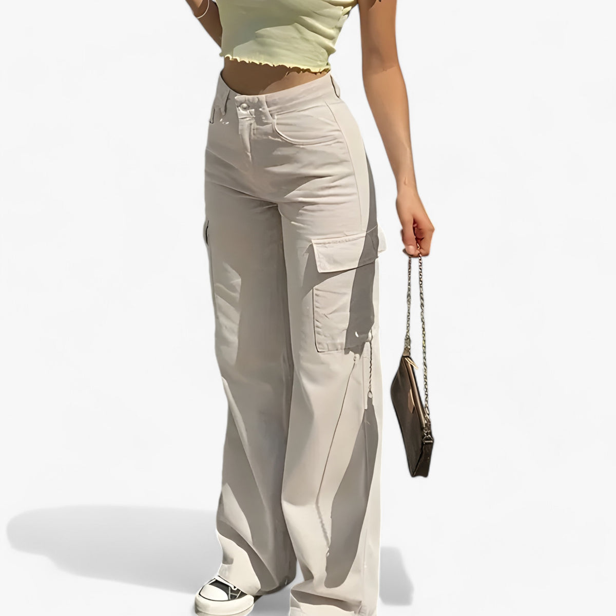 Cargo Pants : Cargobroek Beige - Streetwear & Comfortabele Pasvorm in Beige van Pantino