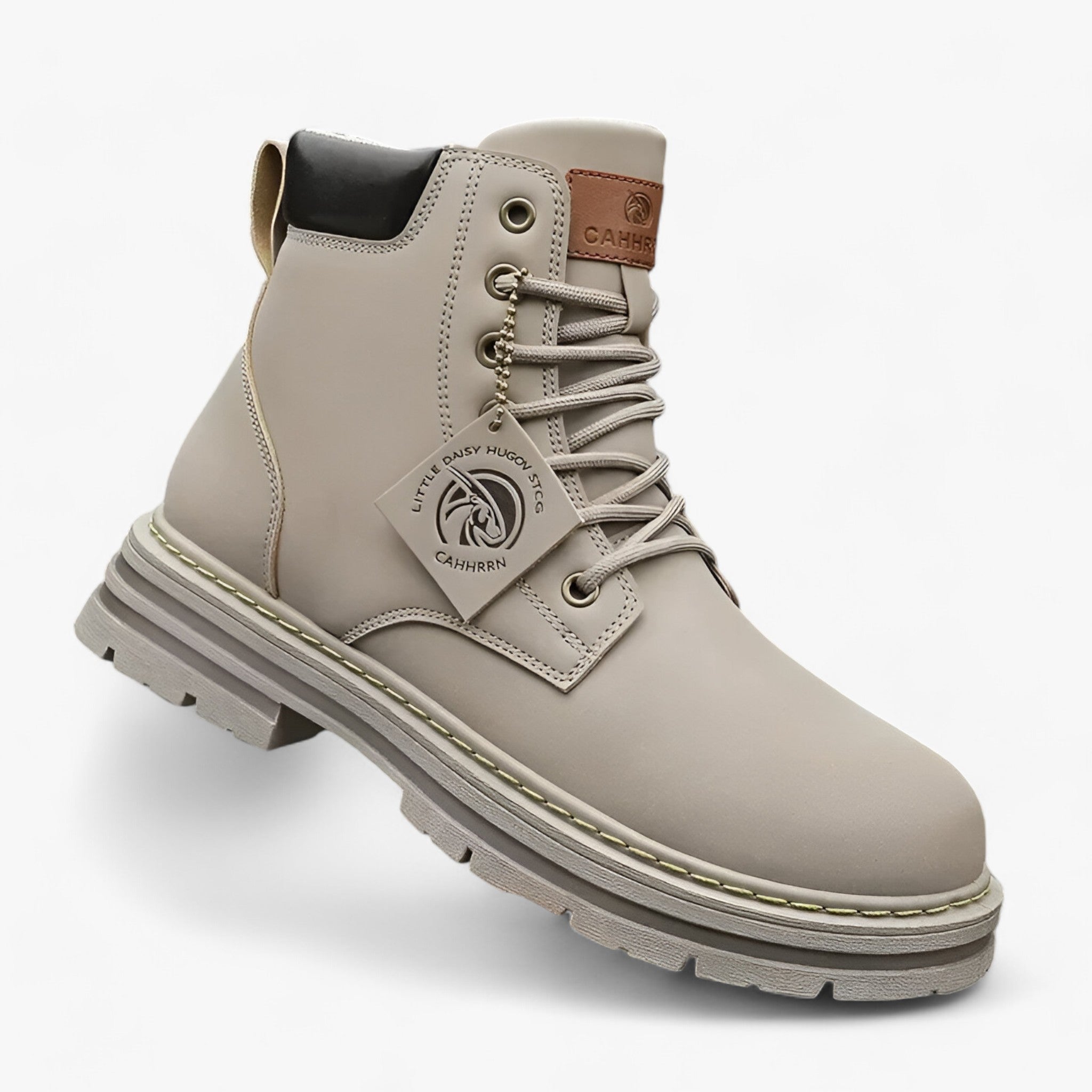 Boots : Hoge Laarzen voor Mannen Heren - Stijlvolle Duurzaamheid voor de Winter - Khaki in Grijs van Pantino