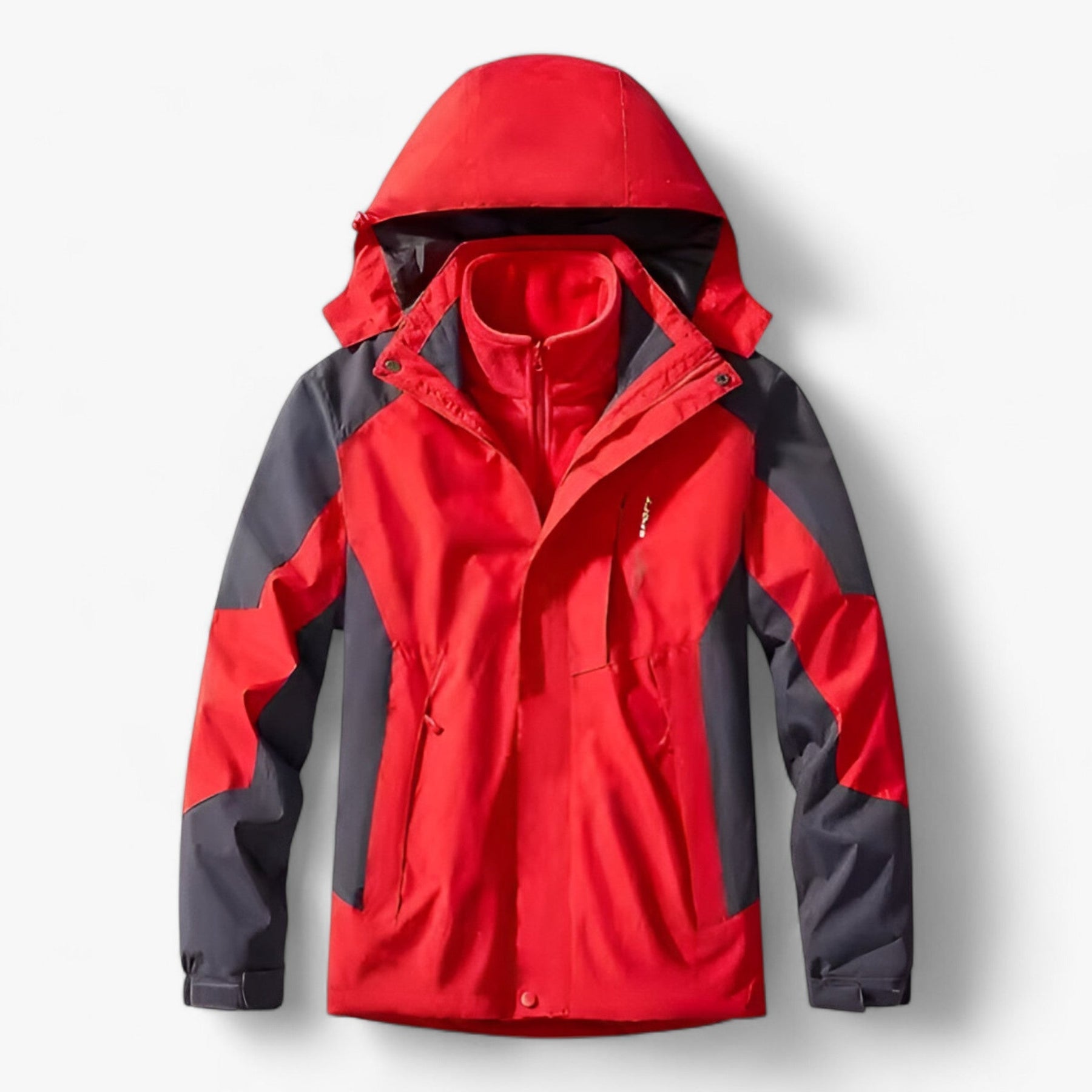 outdoor equipment : Buiten Ensemble 3-in-1 - Winterwarm Waterdicht - Witte Mannen in Rode Mannen van Pantino