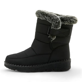 Snow Boots : Laarzen Dames Zwart - Katoenen Sneeuwlaarzen - Warm en Waterdichte Winterbescherming in van Pantino