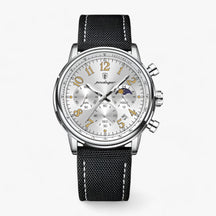 watches : Horloge Roségoud Bruin - Luxe Militair Sporthorloge - Waterdicht & Lichtgevend in Zilver Wit van Pantino