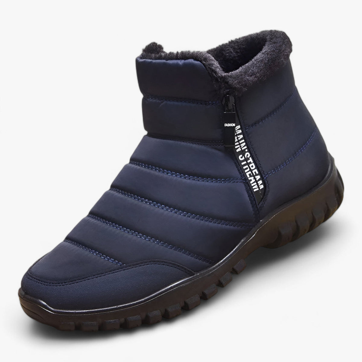 Snow Boots : Laarzen Heren Bruin - Winterlaarzen voor - Waterdicht en Warm in de Winter in Blauw van Pantino