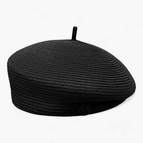 Women's Hat : Elegante damesstrohoed met brede rand voor de zomerzon in Fijn zwart gras van Pantino