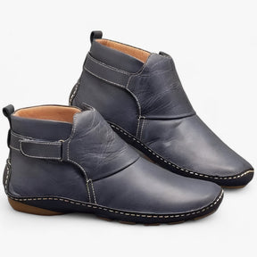 Ankle Boots : Laarzen Dames Grijs - Waterdichte Enkellaarsjes - Comfortabele Bescherming voor de Winter in Blauw van Pantino