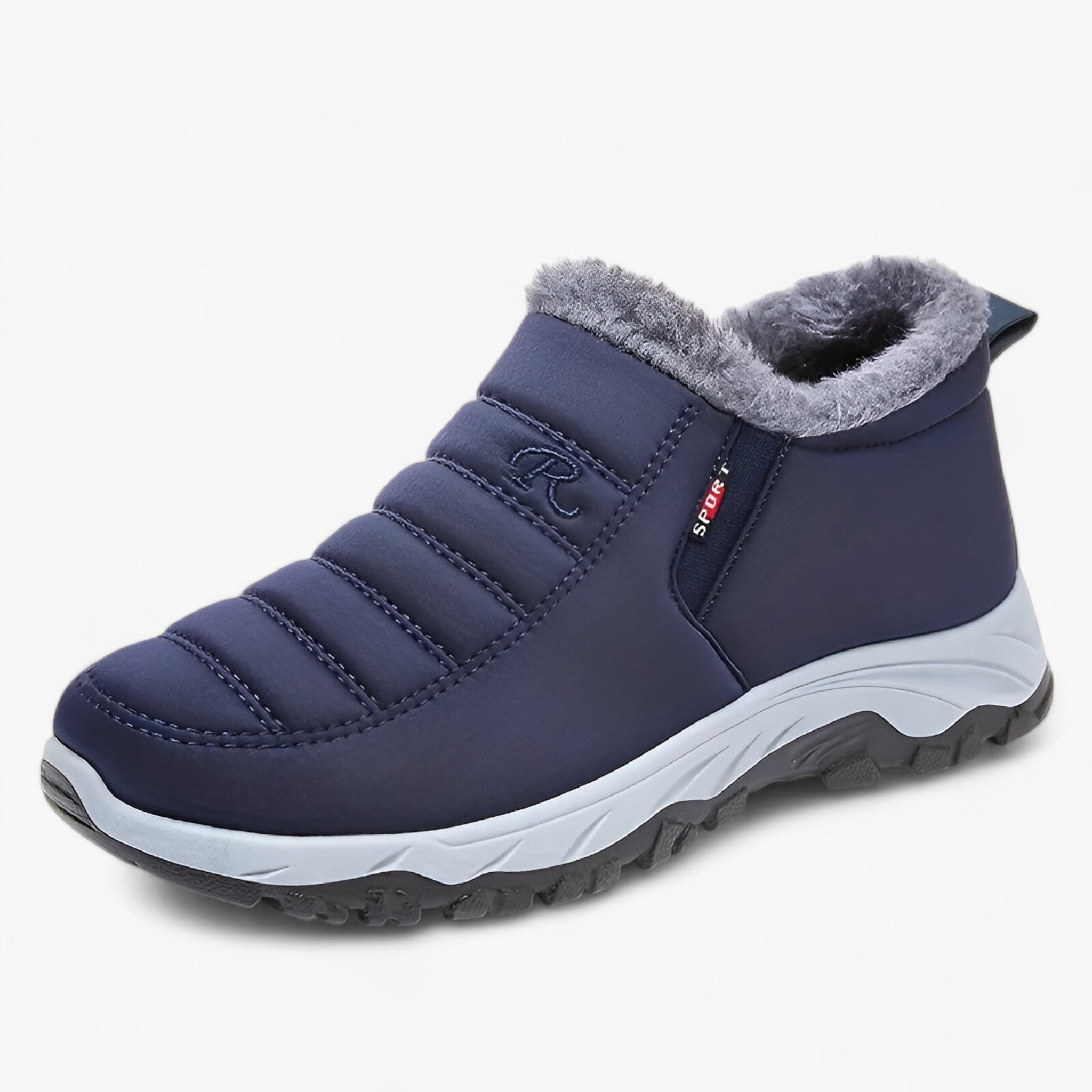 outdoor equipment : Fleece Gevoerde Sneeuwlaarzen - Wintercomfort Waterdicht en Warm - Zwart in Blauw van Pantino