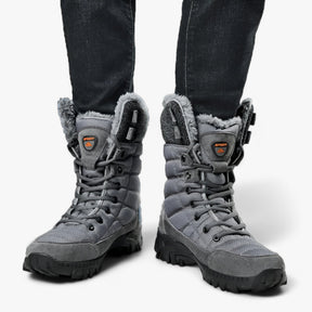 outdoor equipment : Hoge Leren Sneeuwlaarzen - Ultra Warm en Waterdicht voor Heren in van Pantino