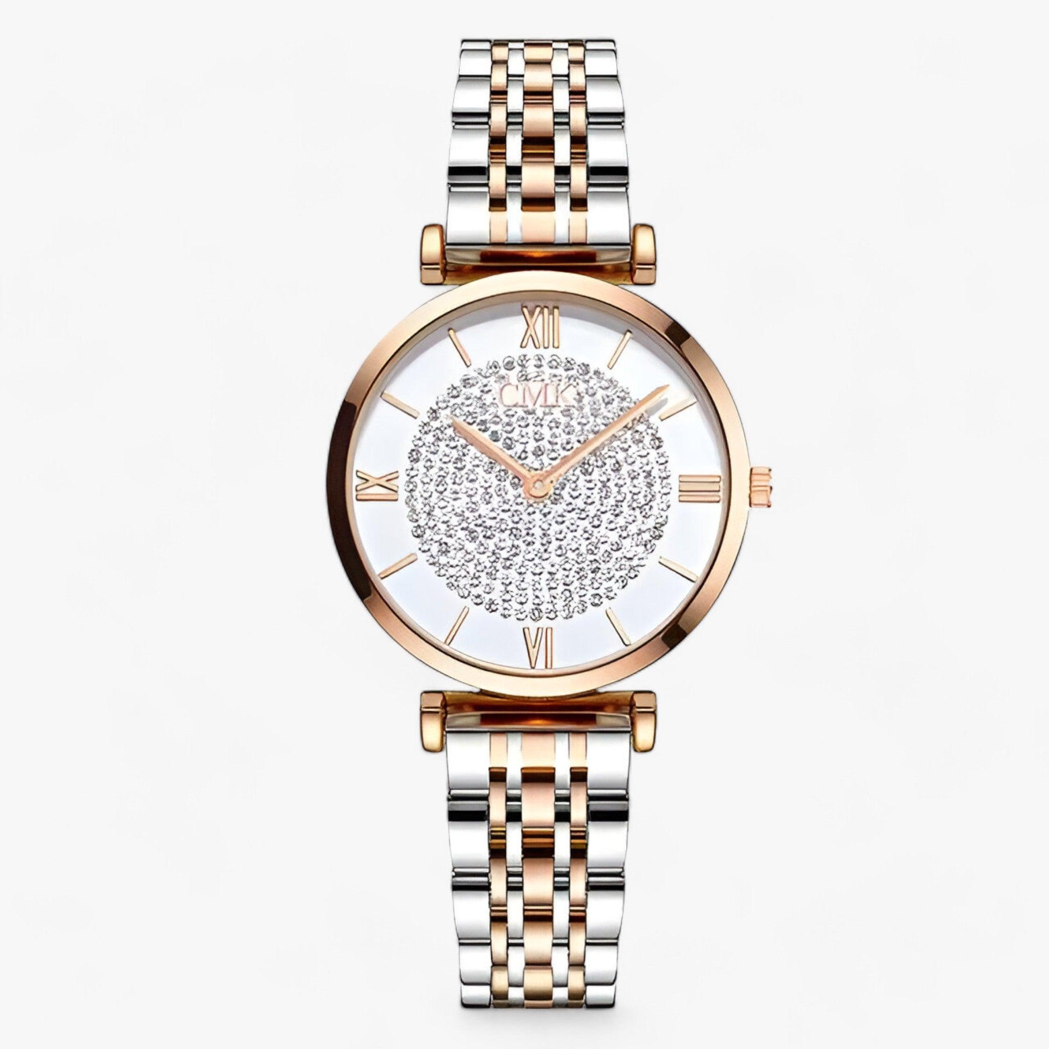 watches : Horloge Dames Zilver - Luxe RVS - Elegant en Tijdloos in Goud van Pantino