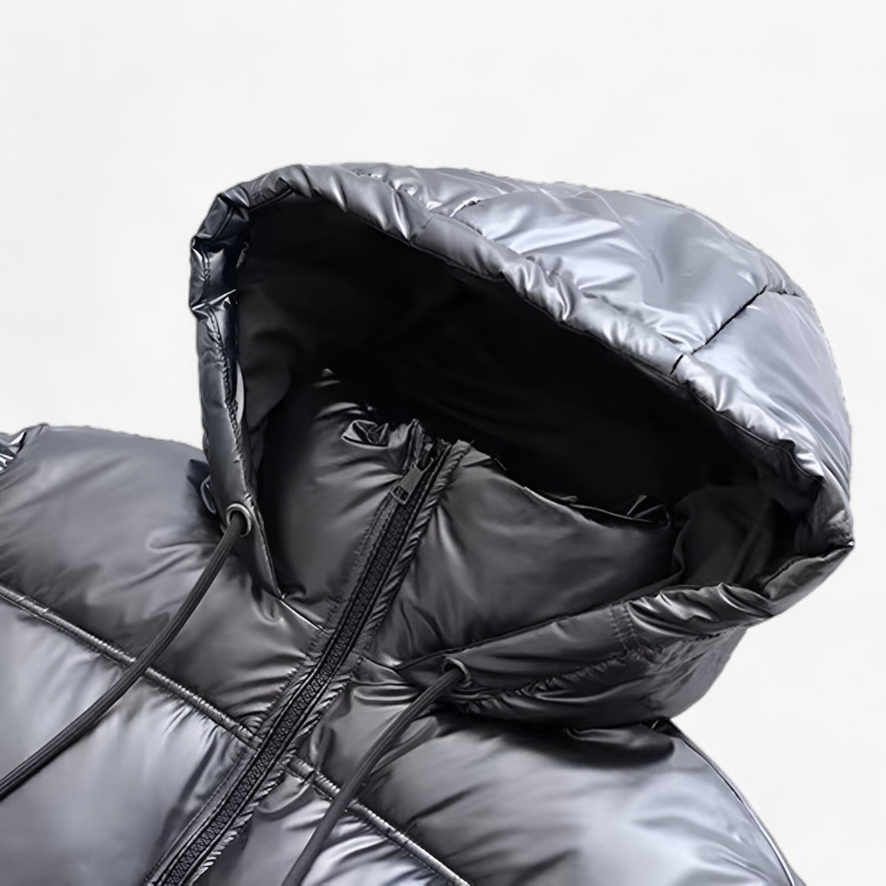 Anorak : Cap Dames Zwart - Elegante Anorak met Capuchon in van Pantino