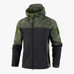outdoor equipment : Taktische Patchwork-Jacke voor Heren - Waterdicht, Winddicht, met Fleece Voering en Meerdere Zakken - Groene Mantel in EMR Mantel van Pantino