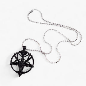 Pendant Necklace : Ketting met Pentagram Hanger Dames - Vintage Charme - Zwart in van Pantino