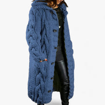 Cardigan : Oversized Cardigan - Moeiteloze Seizoensstijl - Geel in Blauw van Pantino