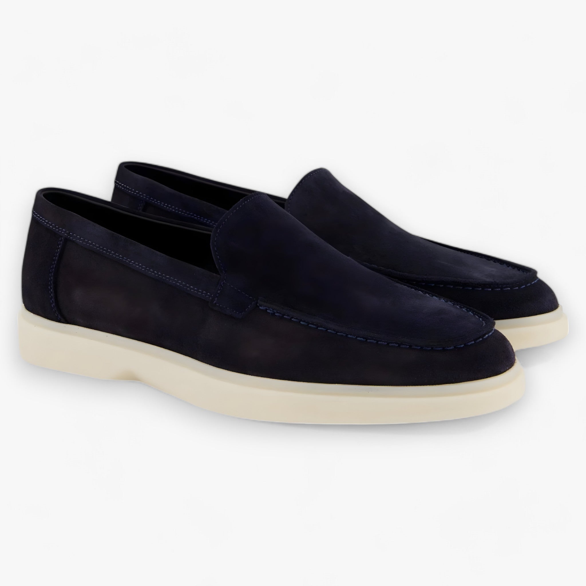 Loafers : Suède Instappers - Luxe en Comfort voor Elke Gelegenheid - Grijs in Zwart van Pantino