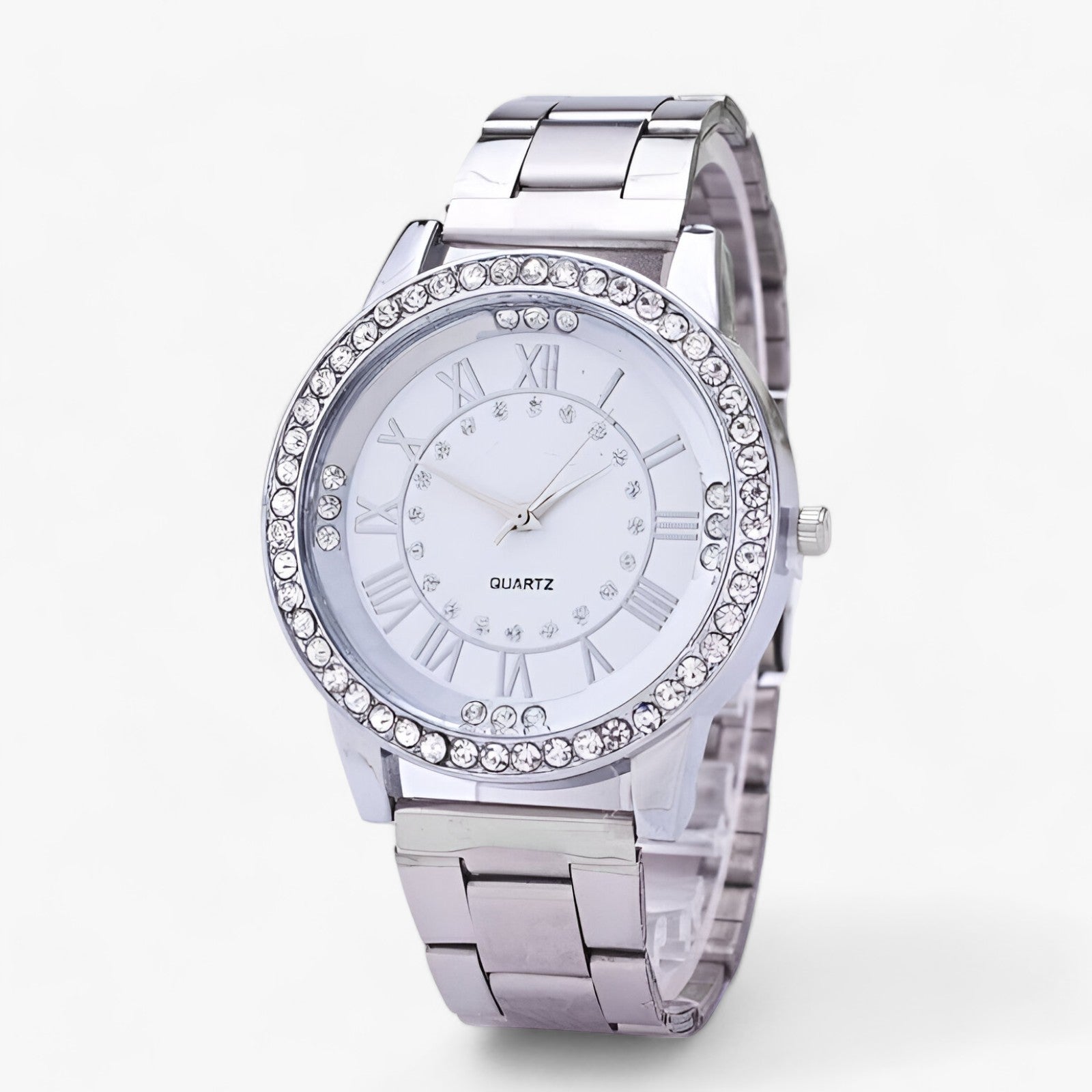 Watch : Dames Waterproof Horloge Goud - Uitzonderlijk Glanzend in Zilver van Pantino