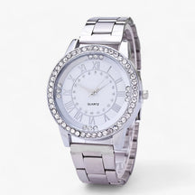 Watch : Uitzonderlijk Glanzend Dames Waterproof - Goud in Zilver van Pantino