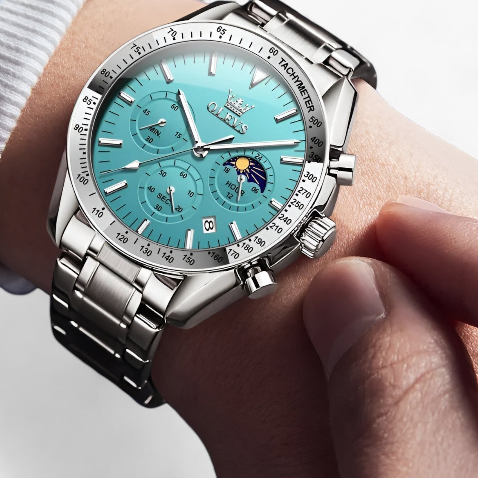 watches : Maansfenomenen Klok - Een Combinatie van Stijl en Functionaliteit - Alles Zwart in van Pantino
