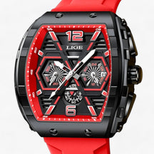 watches : Luxe Waterproof Kvarnurk - Geeft Je Look Precisie in Rood van Pantino