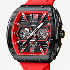 watches : Luxe Waterproof Kvarnurk - Geeft Je Look Precisie in Rood van Pantino