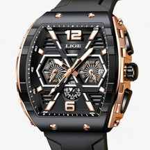 watches : Luxe Waterproof Kvarnurk - Geeft Je Look Precisie in Goud en zwart van Pantino