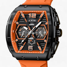 watches : Luxe Waterproof Kvarnurk - Geeft Je Look Precisie in Oranje van Pantino